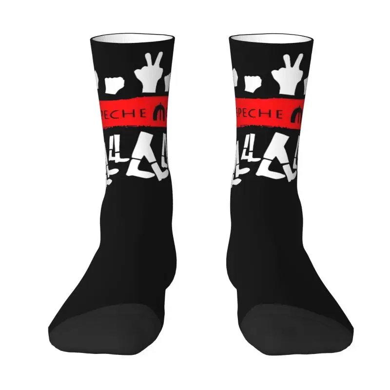

Custom Depeche Mode Men's Crew Socks Unisex Cool Rock Band Spring Summer Autumn Winter Dress Socks