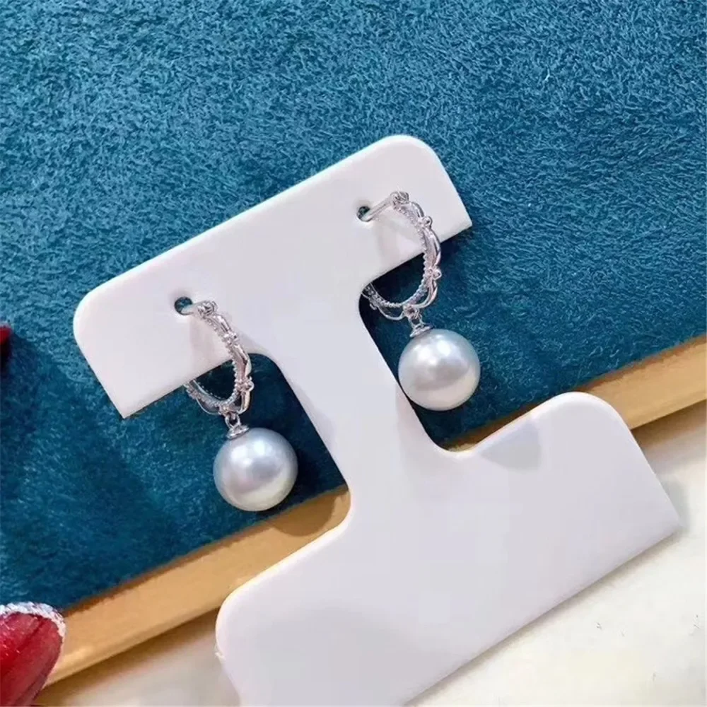 925 Silver Pearl Beads Stud Earrings Setting Base Diy Jewelry Making Findings&Components No Pearl E045