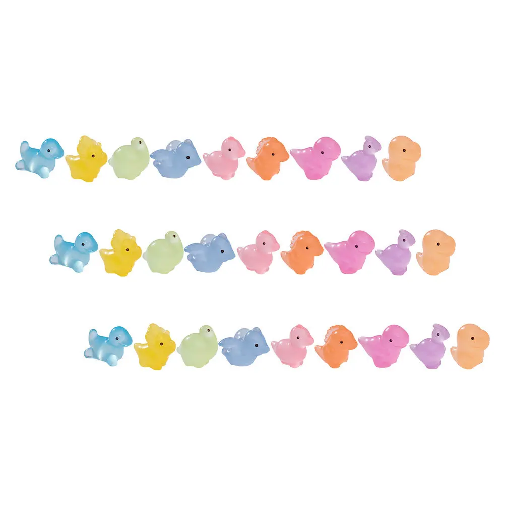 

27Pcs Resin Mini Dinosaur Glow in The Dark Animal Decoration for Bonsai Garden Micro Landscape Ornament Resin Dinosaur Decors