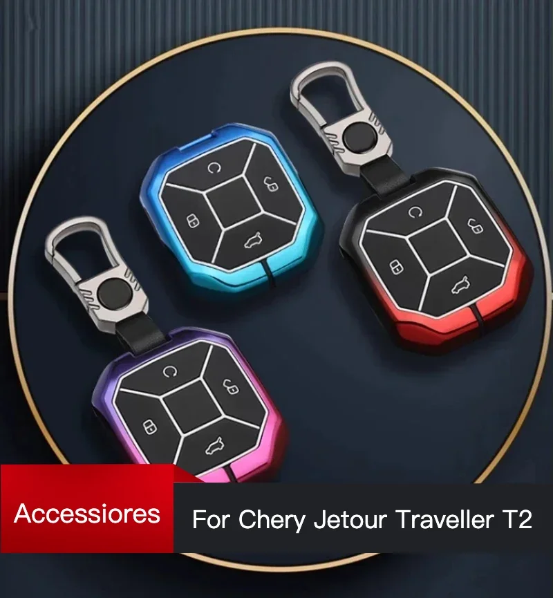 

Car Key Cover Suitable Zinc Alloy Key Protective Case Car Key Decorate Parts For cherryJETOUR Traveler T2 2023 2024