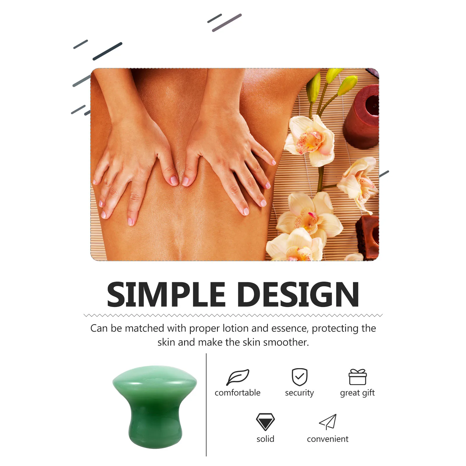 2 pçs massageadores faciais jade natural gua sha placa para cuidados com a pele absorção corpo alívio da tensão acessórios de massagem