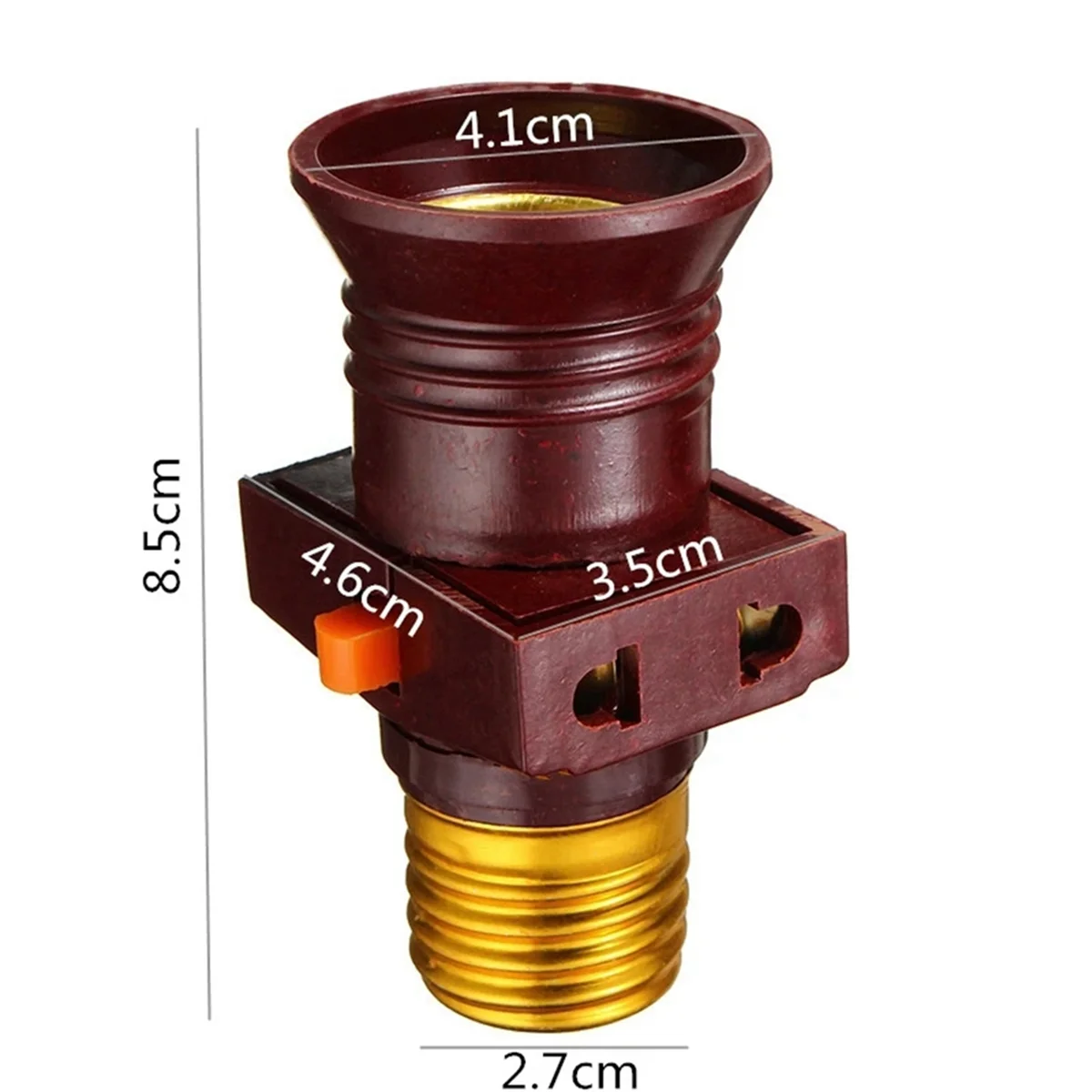 A002 E27 Screw Bulb Holder Converts to Switch Lamp Holder LED Bulb Adapter with Switch Bulb Socket Adapter