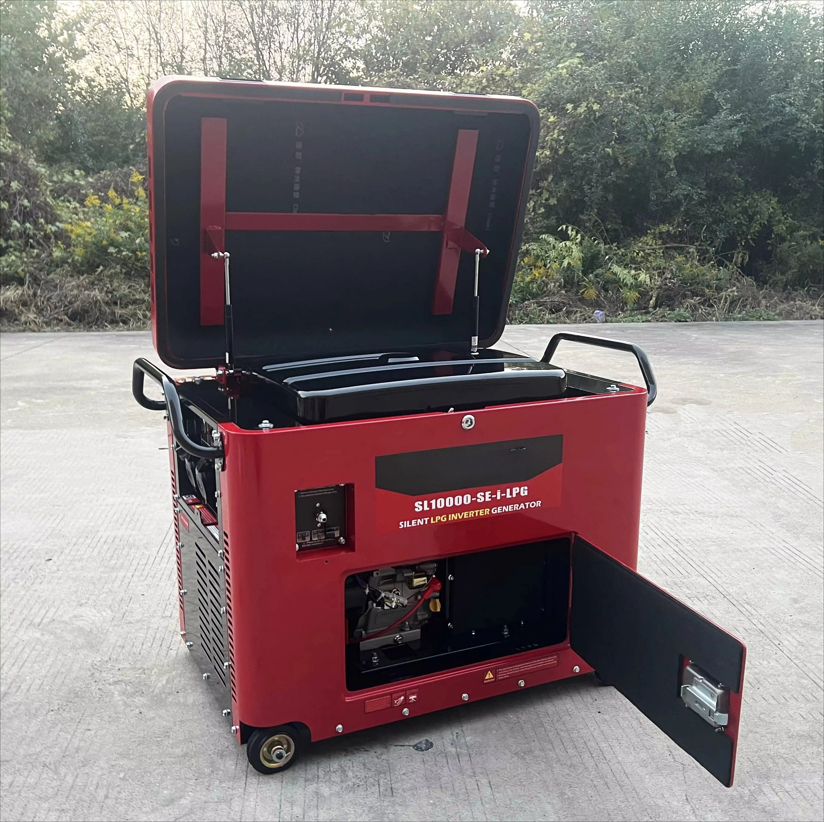SLONG Brand Inverter Generator Silent lpg Solar 10kw Powered by 1 Cylinder Engine 380V 220V Auto Start
