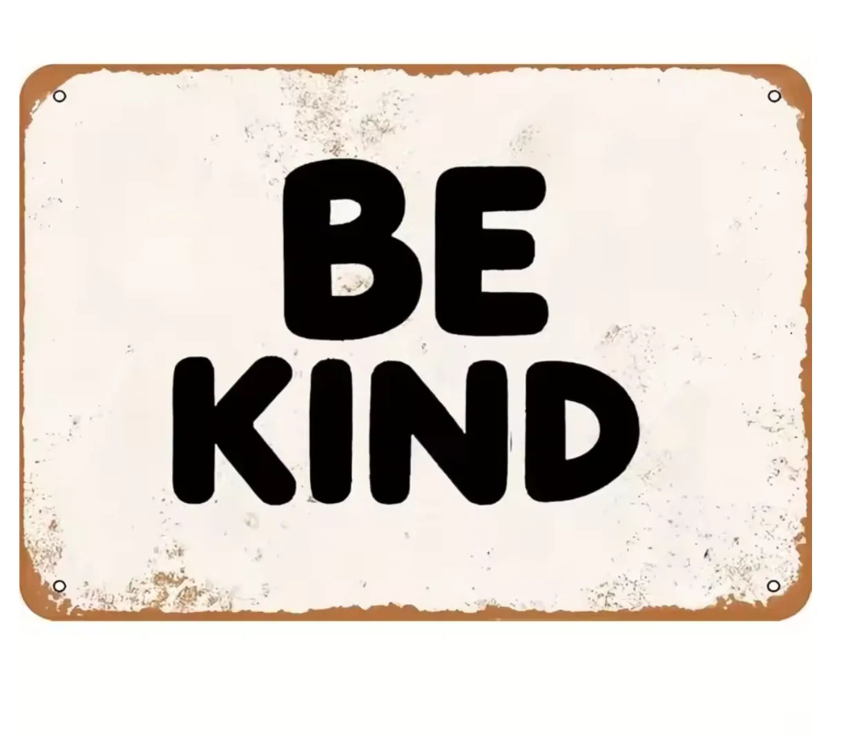 Friendly and Positive Quotes Metal Sign - Vintage Farmhouse Style Wall Decor for Offices and Bars, Rustic and Friendly Affirmation Art