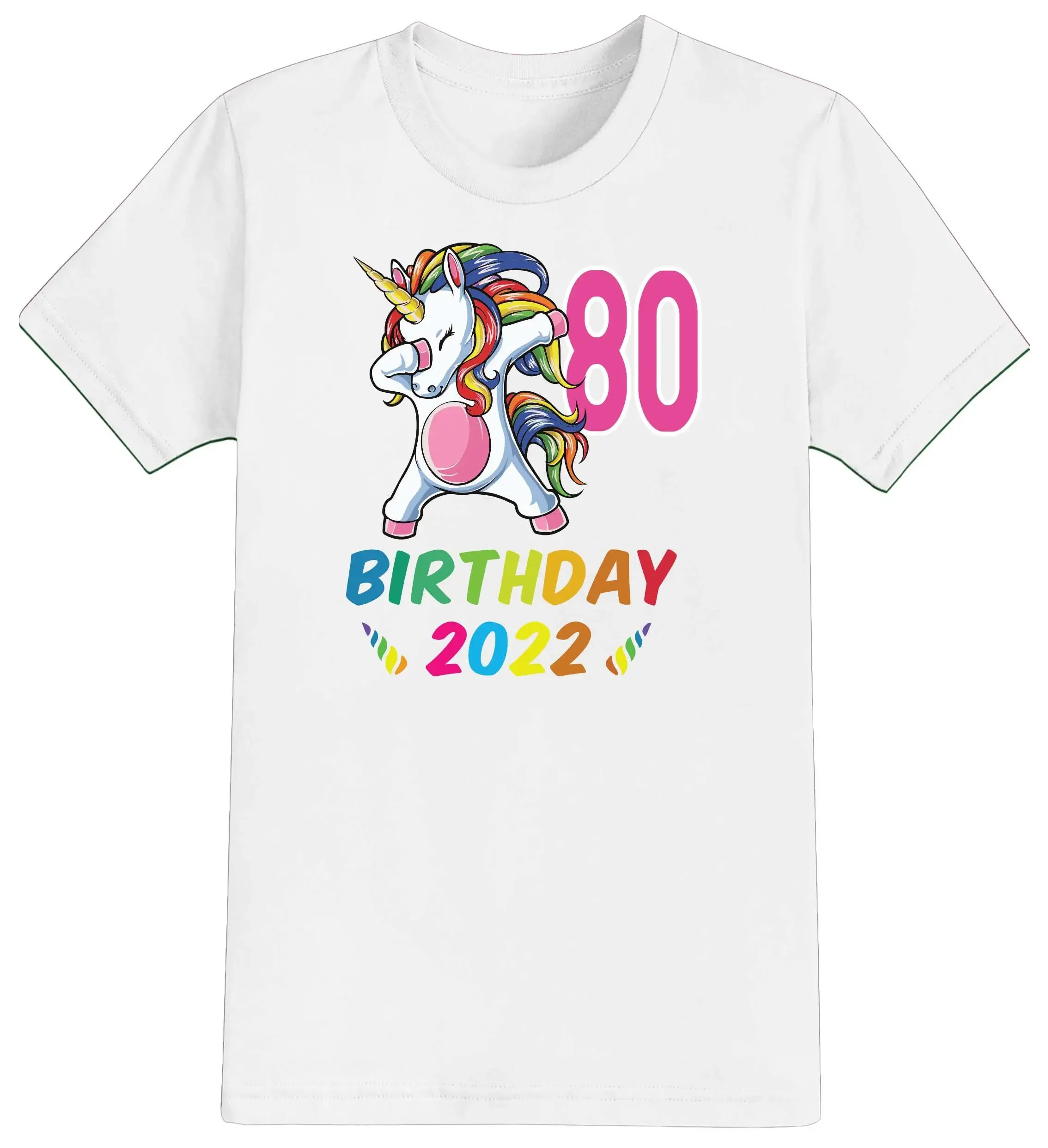 Unicorn 80th Birthday Party Eighty s Year 2023 T Shirt Funny Present 80 Years Old