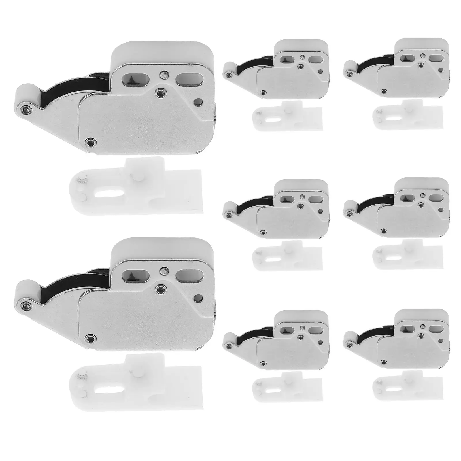 

8pcs Self-bombing Door Lock Cabinet Latches Slide Draw Open Camper Adjustable Screw Holes Easy Installation Wardrobes