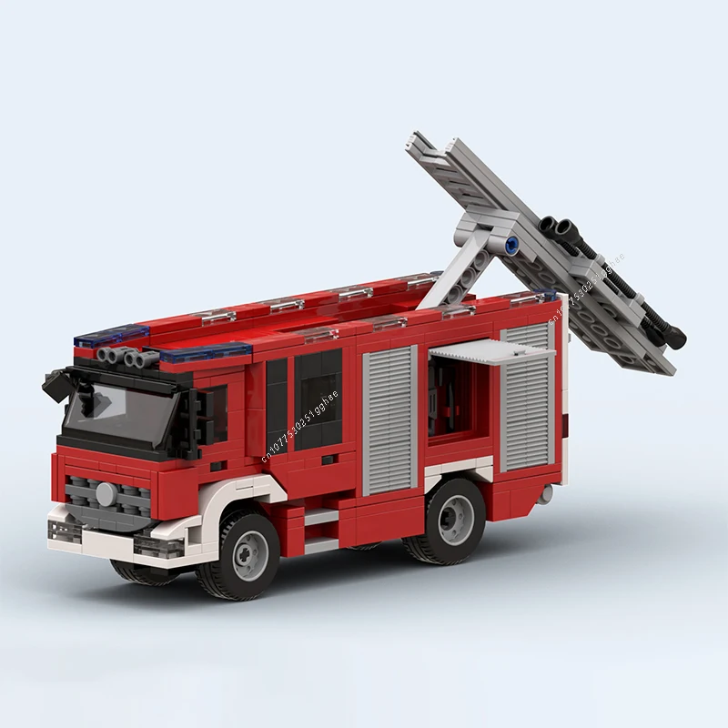 Stadt fahrzeug Feuerwehr auto Moc Bausteine Modell Ziegel Sets montieren Sammlung Display Kinderspiel zeug Geschenke 538pcs