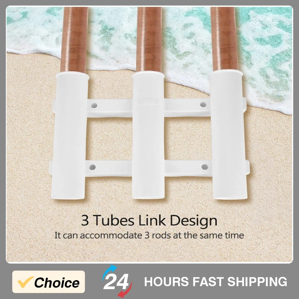 

Держатель для 3 удочек для рыбалки с лодки, 4 винта, портативный, высококачественный, простой в использовании, кронштейн-стойка, аксессуар для крепления удилищ