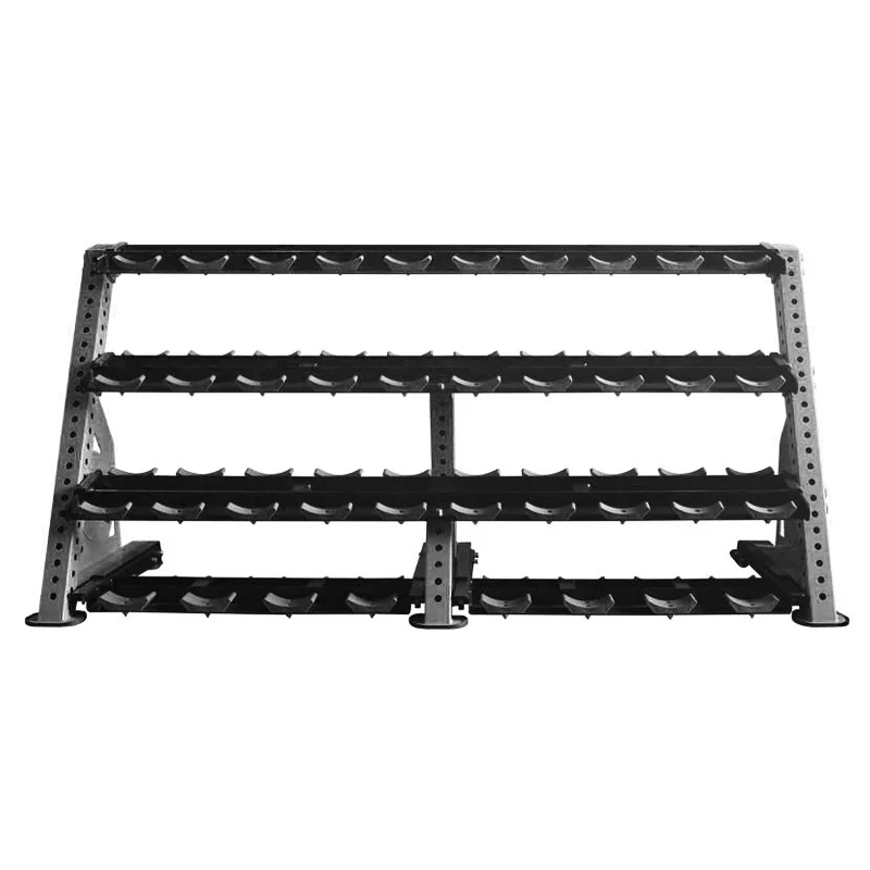 

Commercial Gym Weightlifting Storage Rack Adjustable 4 Tier Dumbbell Rack Stand 19 Pairs Dumbbell Rack with Sliding Drawer