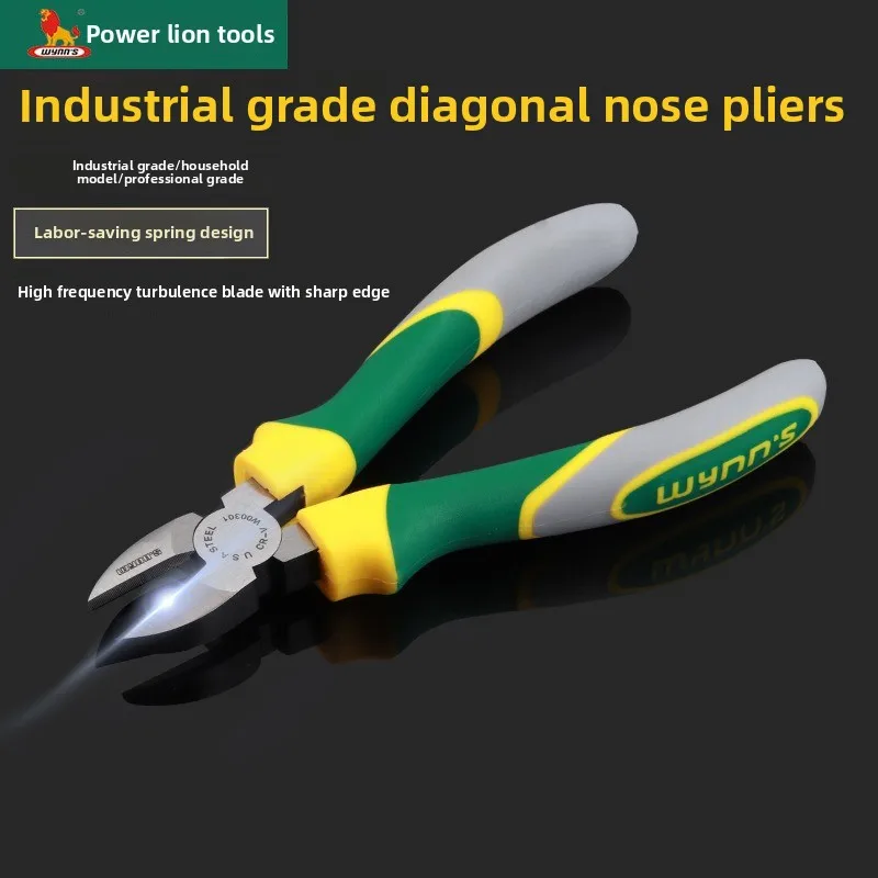 

Damaly, Diagonal Nose Pliers, 8/6 Diagonal Nose Pliers, Diagonal Nose Pliers, Industrial Grade Three-color Electrical Pliers