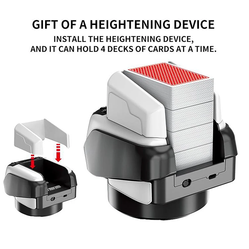 Rechargeable Automatic Card Dealer 360° Rotating Electric Cards Dealing Machine Playing Poker Dispenser Device for Party Games