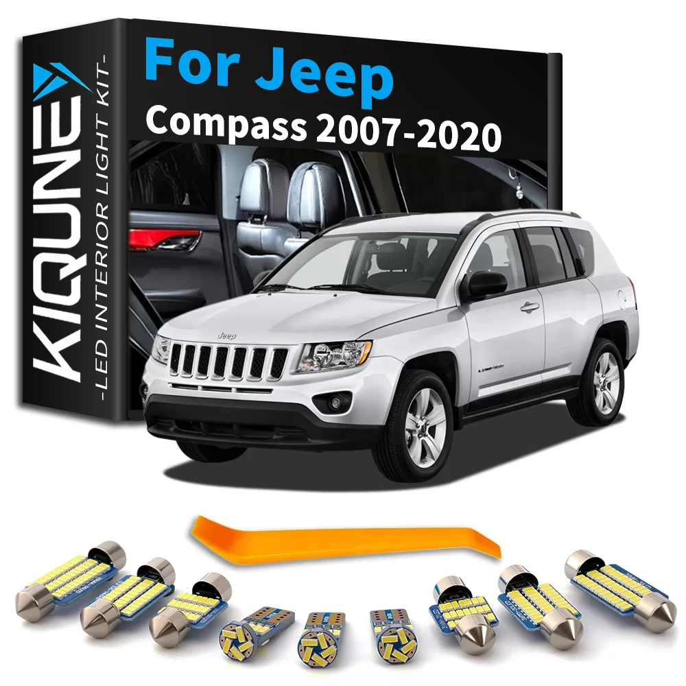 For Jeep Compass MK 1 2 2007 2008 2009 2010 2011 2012 2013 2014 2015 2016 2017 2018 2019 2020 No Error Interior LED Light Kit