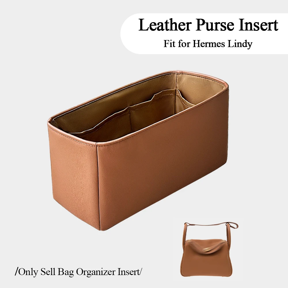 Leather Purse Organizer Insert Fit for Hermes Lindy Handbag Lightweight Inside Bag Insert Storage Bag In Bag Organizer Insert