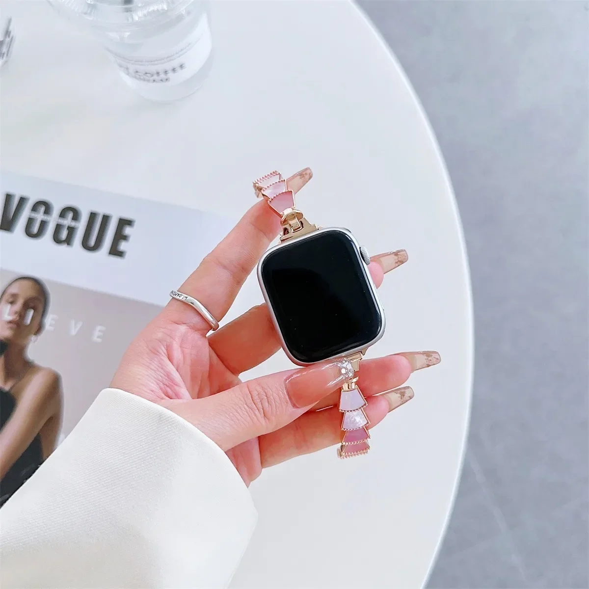 Uhrenarmband für Iwatch 42/44/45/46/49 mm 38/40/41 mm Metall-Mode-Uhrenarmband für Uhrenserie Ultra2 Serie 10/9/8/7/6/5/4/3/2/1_voghion.com