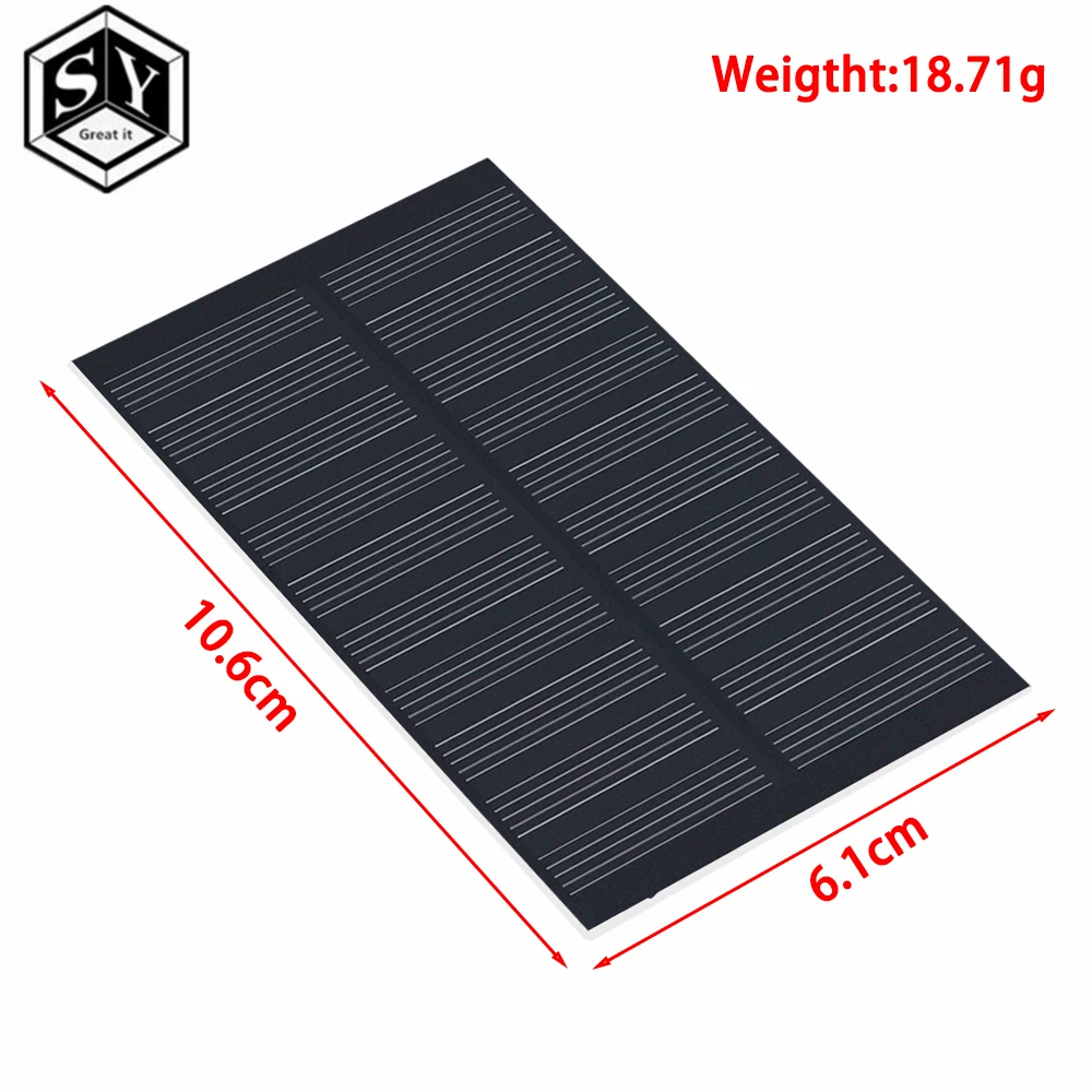 Smart Electronics Solarpanel 1W 5V Elektronisches DIY Kleines Solarpanel für Handy-Ladegerät, Heimbeleuchtung, Spielzeug usw. Solarzelle – Detail 1