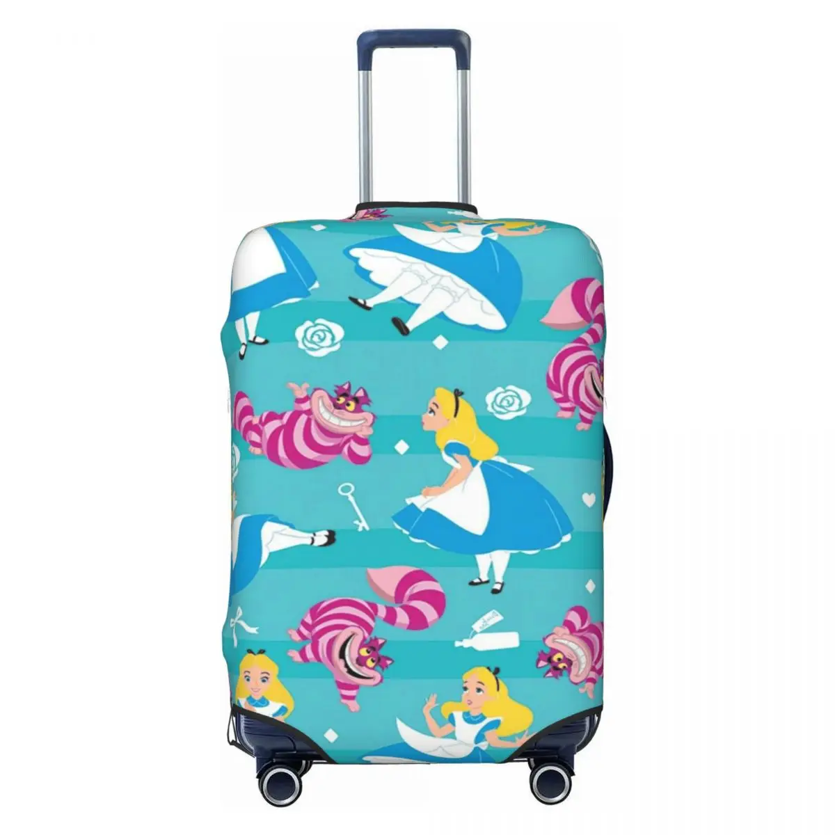 

Custom Alice In Anime Wonderland Cheshire Cat Luggage Cover Elastic Travel Suitcase Protective Covers Suit For 18-32 inch
