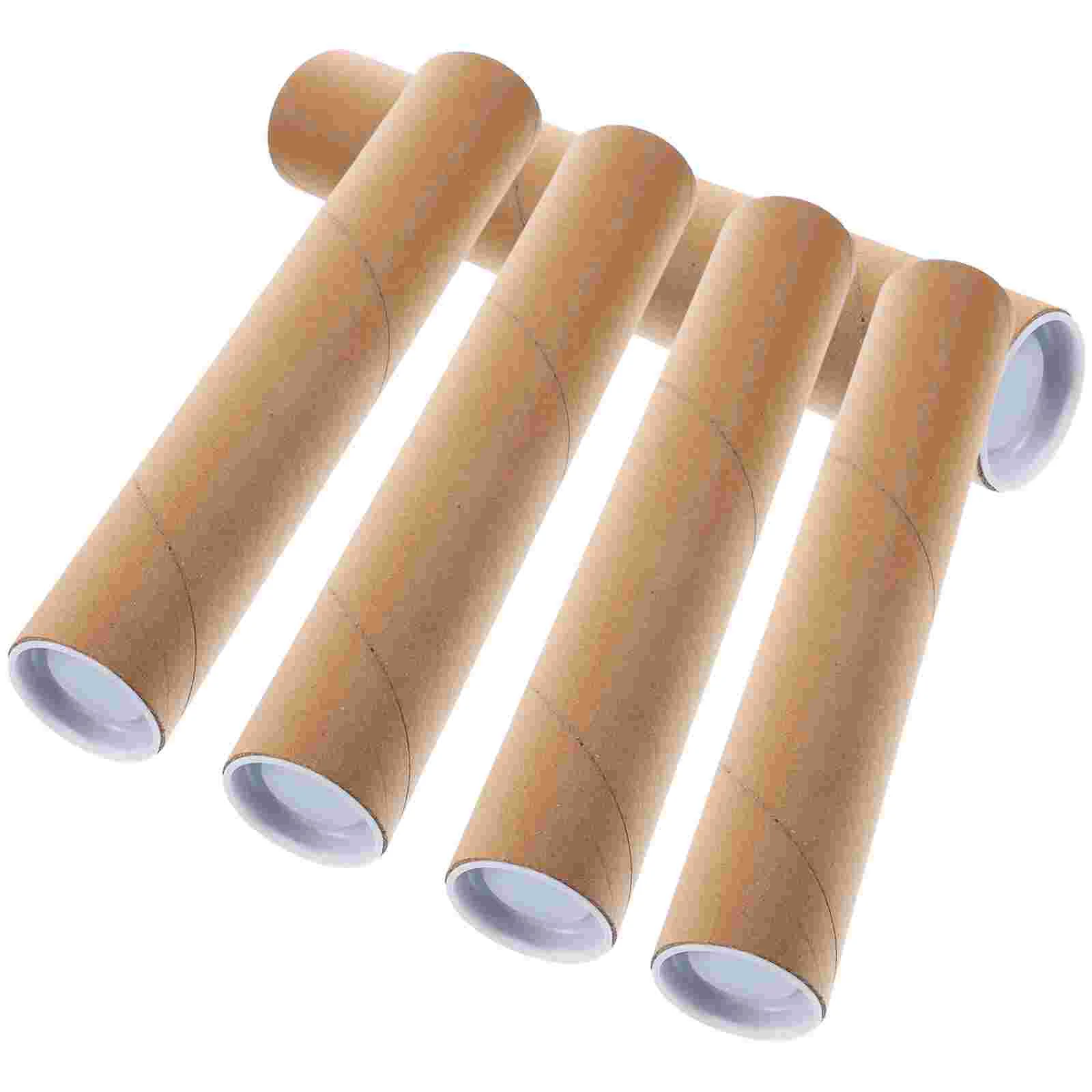 5 stücke dokumentiert Rohr Papp rollen Rohr mit End kappen praktische Poster Mail Rohr