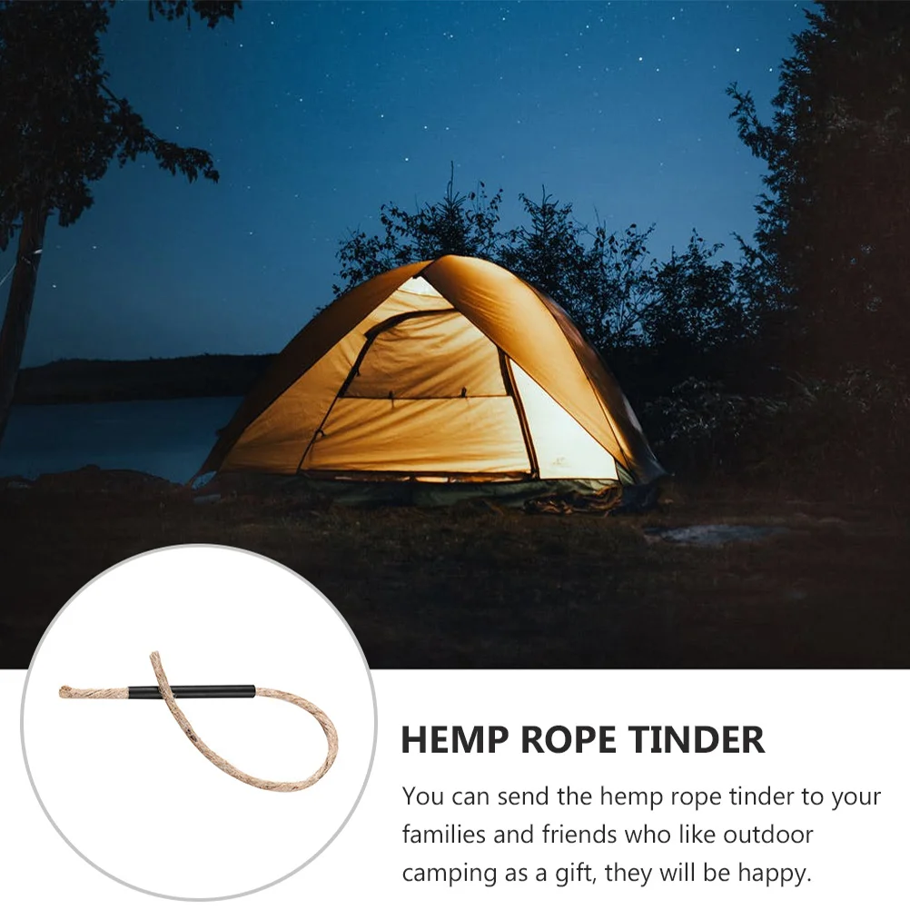 5Pcs Fire Starter Rope Waxed Weather Resistant Camping Flame Ignition Cord for Outdoor Hiking Backpacking Picnic Grill Bbq