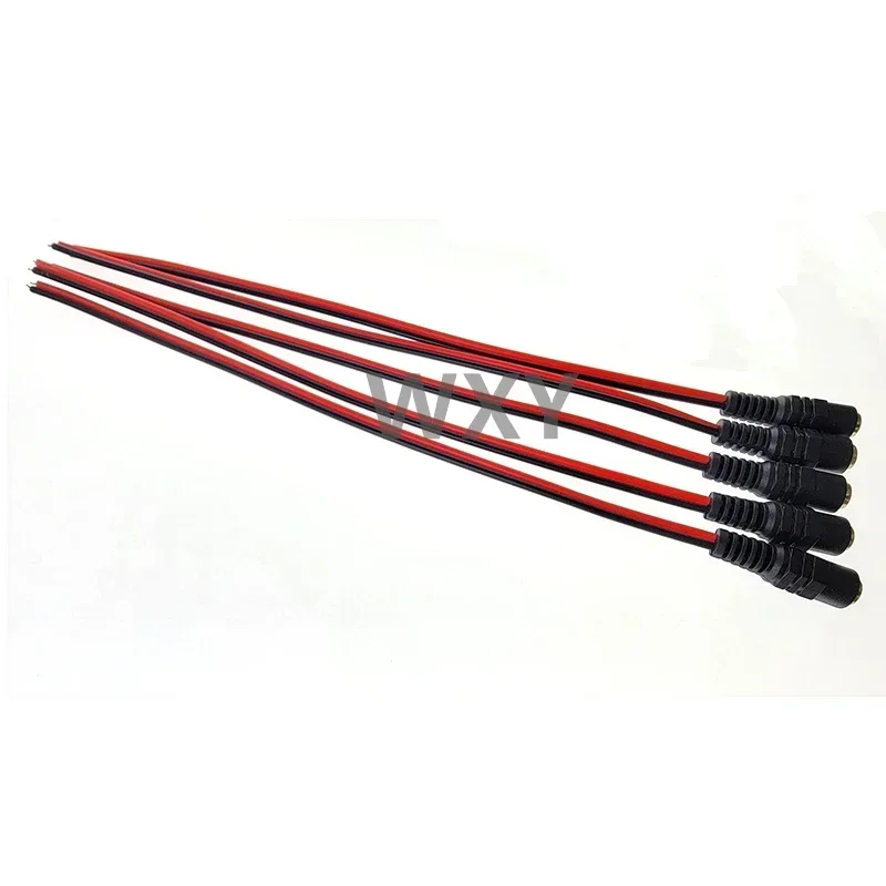5pcs 10pcs 5.5x2.1 MM Male Female Plug 12V DC Power Pigtail Cable Jack for CCTV Camera Connector Tail Extension 24V DC Wire