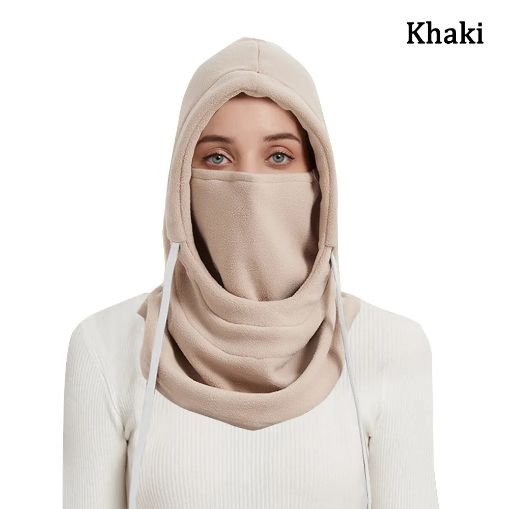 

Высококачественная флисовая зимняя велосипедная кепка на шнурке, маскарованные шапки для спорта на открытом воздухе, нагрудник с капюшоном, теплый утолщенный цельный шарф, шапка для мужчин и женщин