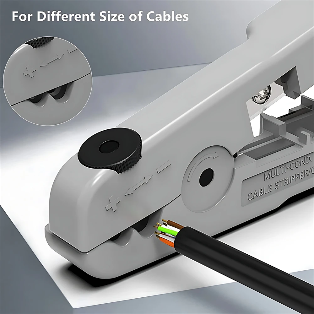 Multifunctional Coaxial Cable Stripper Wire Stripper Network Wire Clipper Video Wire Rotary Peeling Network Tool