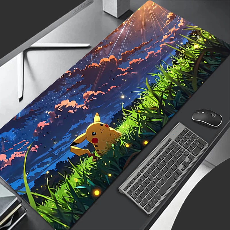 

Mouse Pad Laptop Non-slip Esports Office Pokemon Gengar & Pikachu Laptop Desk Mat Game Mousepad PC Accessories Keyboard Pad