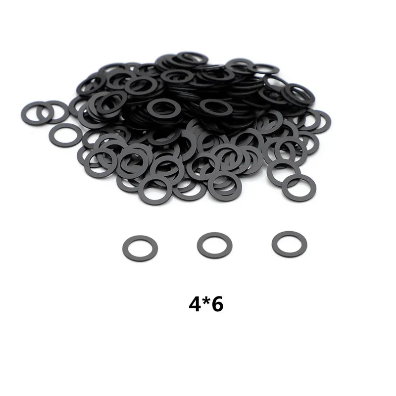 500pcs/Lot Black Graphite Gaskets For Screws Professional Hairdressing Scissors Accessories 3 Sizes Mix Sizes 5*7/4*6/4*7mm