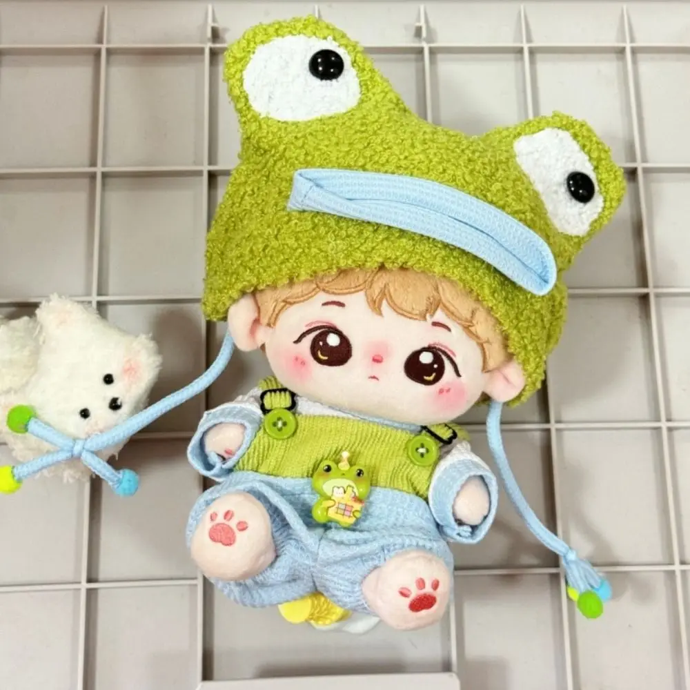 DIY Dress Up 20cm Dolls Clothing Set Head Cover Plush Toy Doll Winter Outfit Onesuit Cartoon Star Doll Clothes Children's Gift