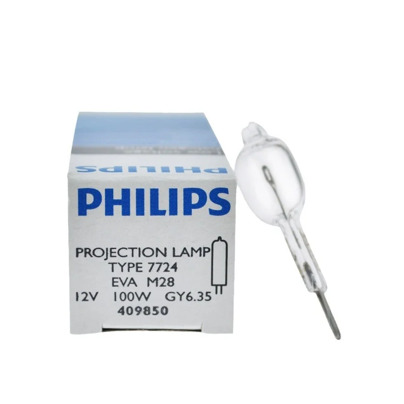 (2 unidades) lâmpada halógena para microscópio Philips 7724 12V100W