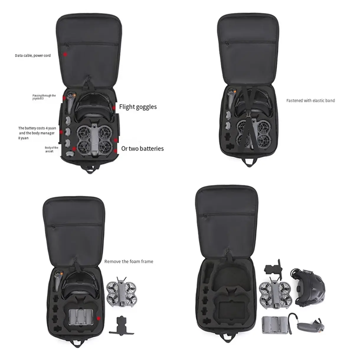 A003 Hard-Shell Backpack for Neo 2 Motion Fly More Combo Drone Protective Carrying Case Portable Travel Storage Bag