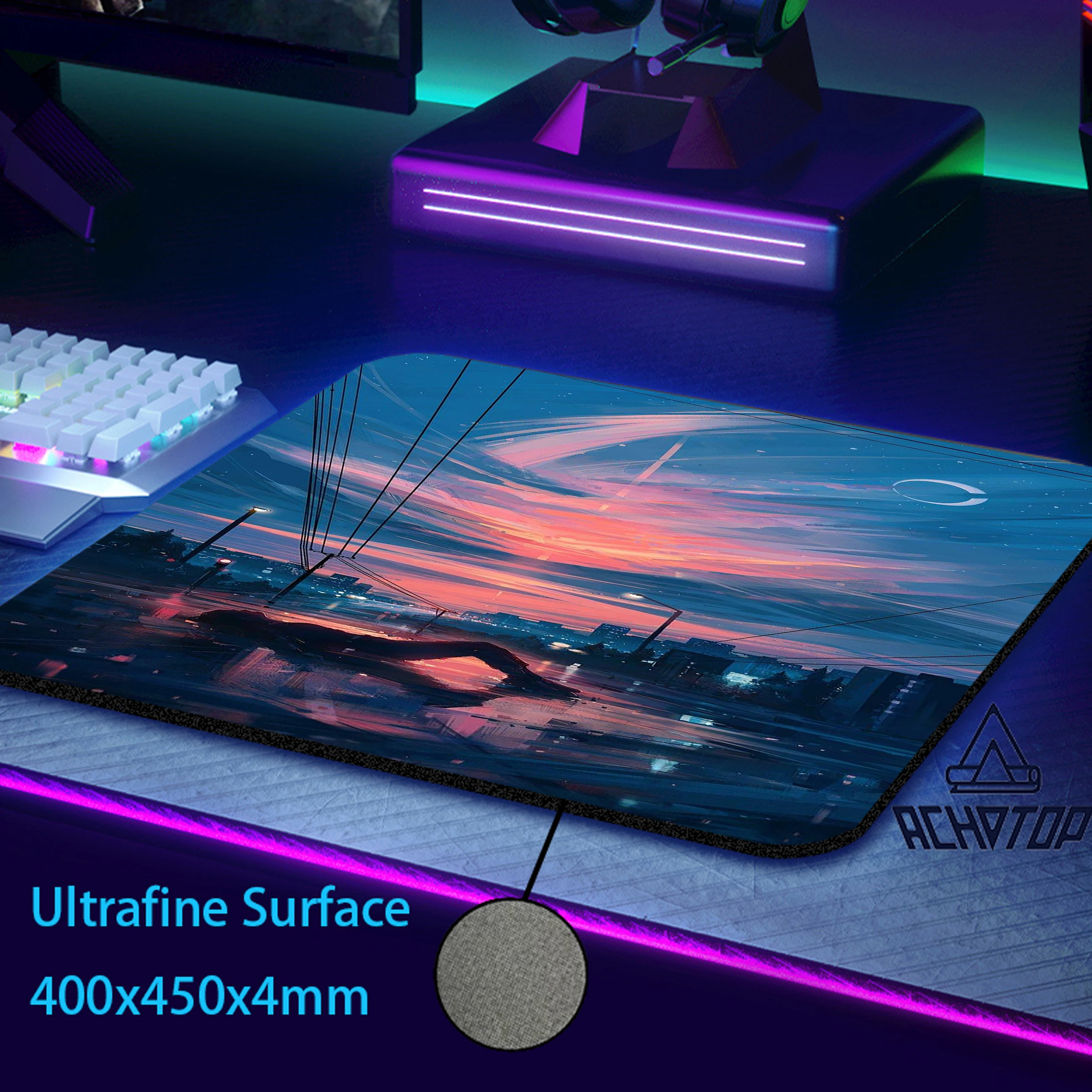 Ultrafine Surface Gaming Mouse Pad Oil Painting Landscape Speed Mousepad Balance Mouse Mat Game Professional E-Sports Desk Mat