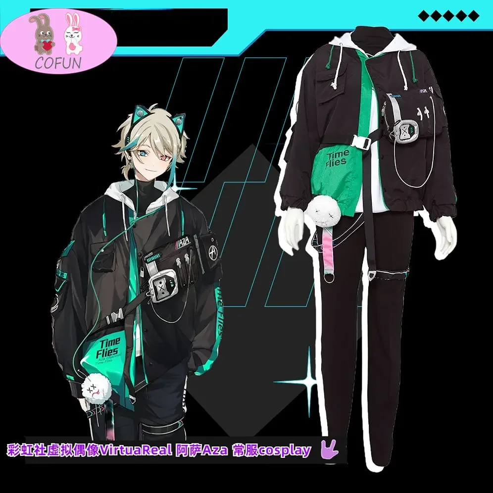 COFUN Nijisanji Vtuber VirtuaReal Aza Cosplay Costume Dailywear Halloween Game Suit Women Men Outfits