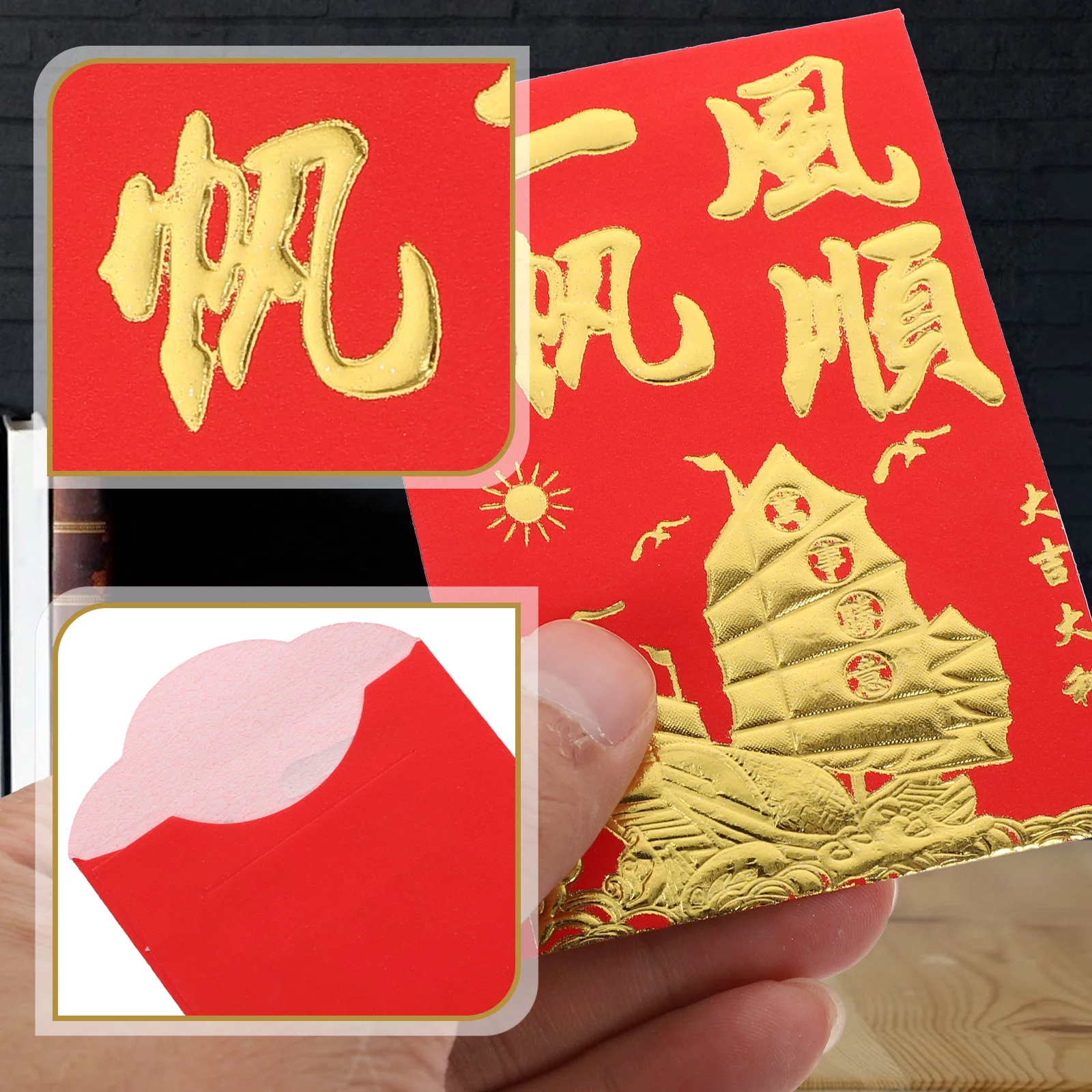 160 Pcs Paper Red Envelope Multiuse Tool Pocket New Year Packet for Lunar Packets