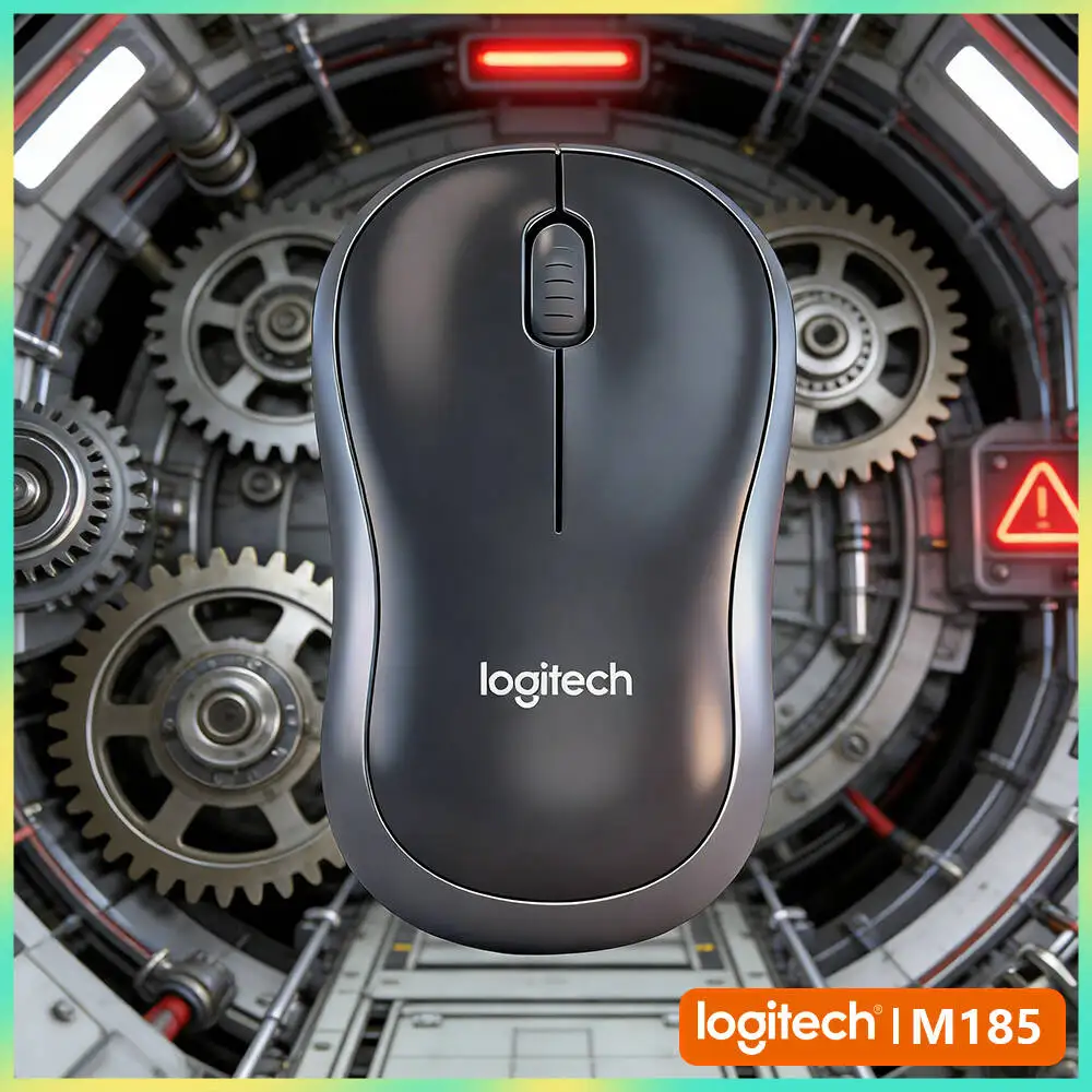 Logitech M185 Home Gaming Work Mouse 1000 DPI Optical Tracking 10m Range Auto-Sleep 1 AA Battery Included Computer Tool