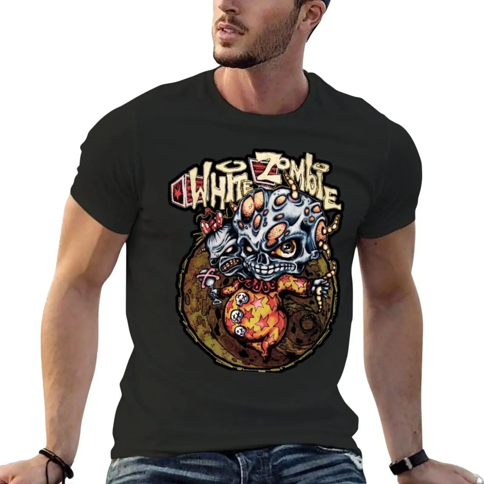 vintage rob zombie band art T-Shirt Aesthetic clothing vintage t shirts plus sizes workout shirts for men