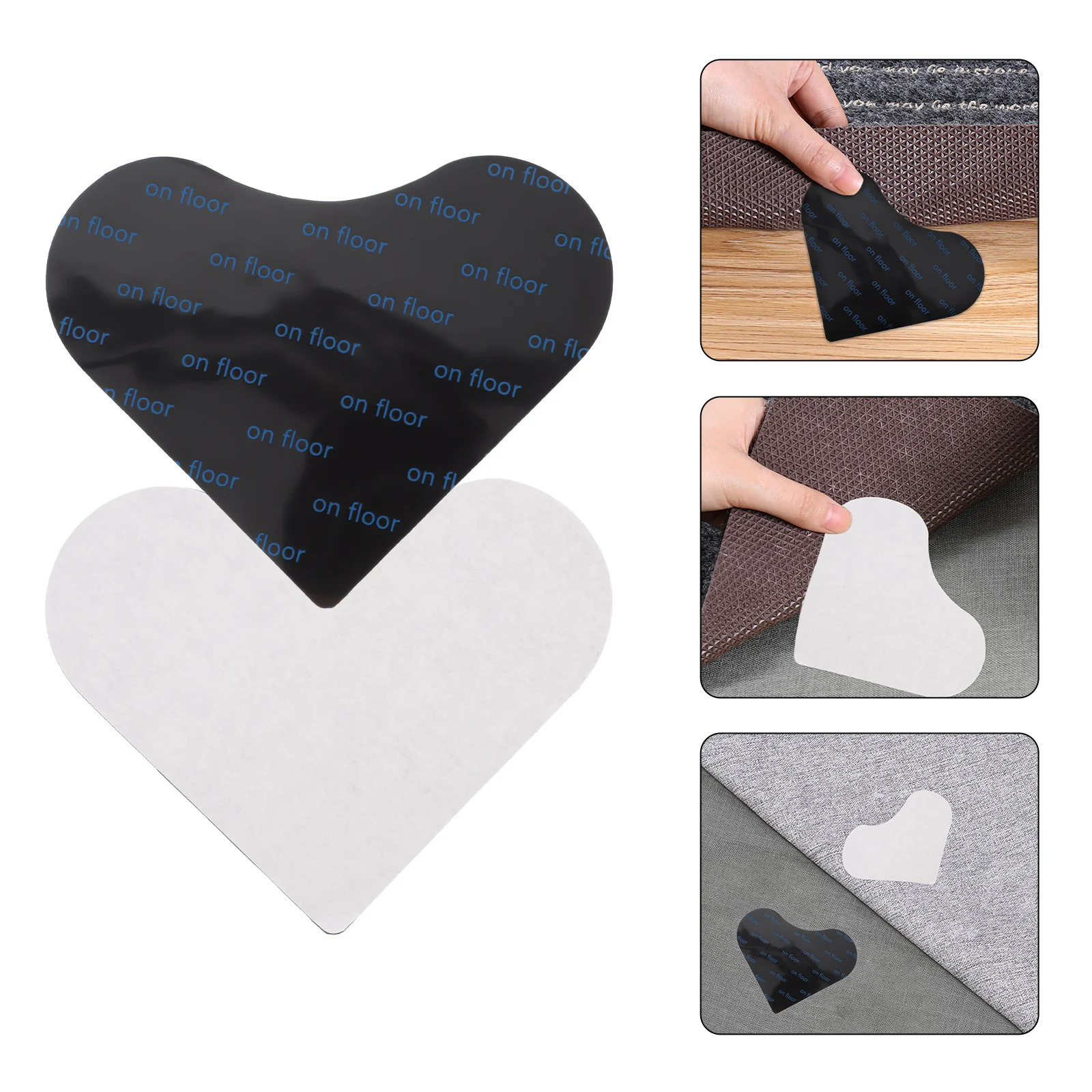 10 قطعة القابض السجاد عدم الانزلاق ملصقات قابلة للإزالة المضادة للانزلاق البساط منصات ل سلامة المنزل شقة وضع عدم أثر السجاد القابض #5