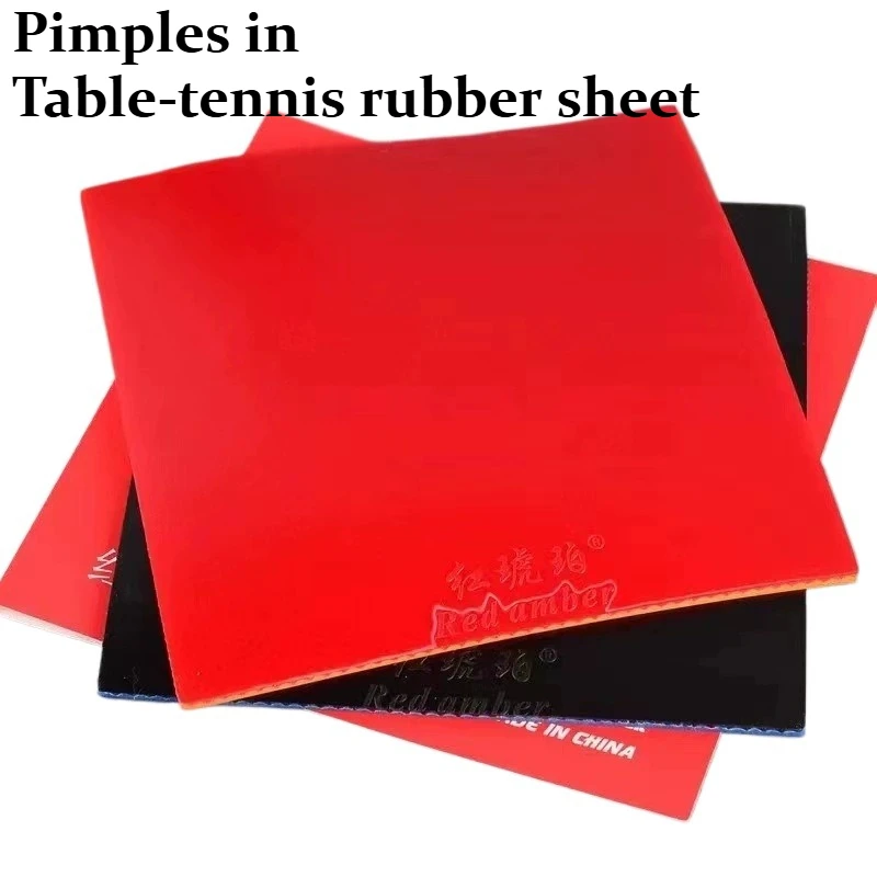 Table-tennis Rubber Sheet Tacky Inverted Rubber Red Black Ping Pong Rubber Pimples in Cover Attack Type Beginner Training