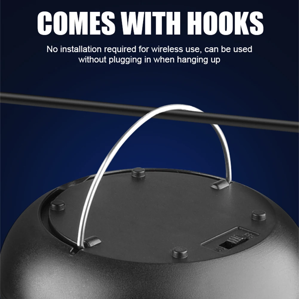 يطير طارد مروحة ضوء معلق يطير مبيد الحشرات القابلة لإعادة الشحن سطح المكتب مصباح مبيد الذباب مع شفرات لينة للاستخدام الداخلي والخارجي #4