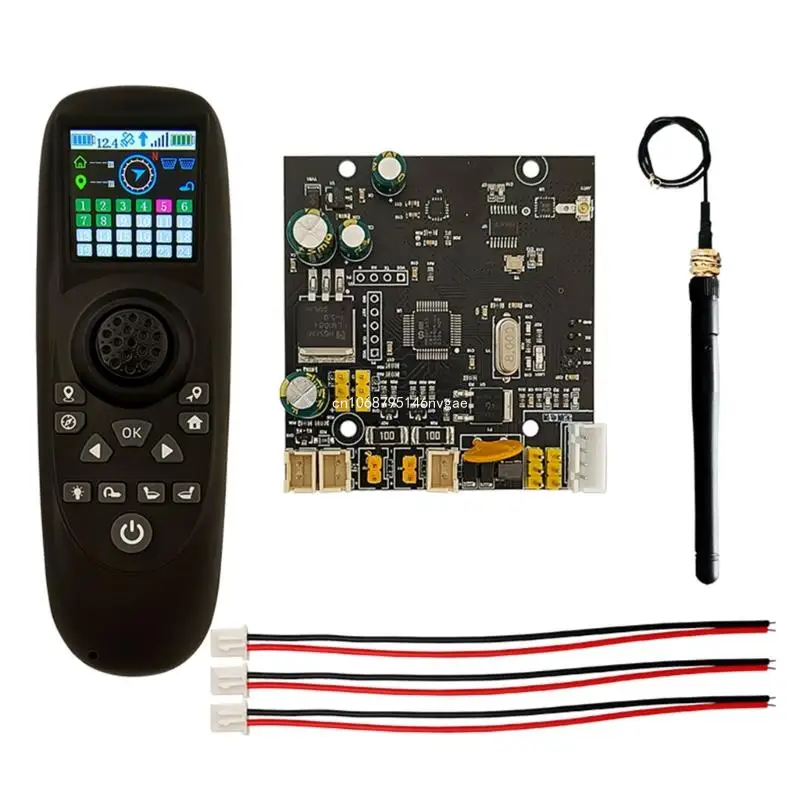 1.54inch Colored Screen Display Single-hand Remote Controller 6-12V Receiver Board Control 500M for Baits Boats New Dropship