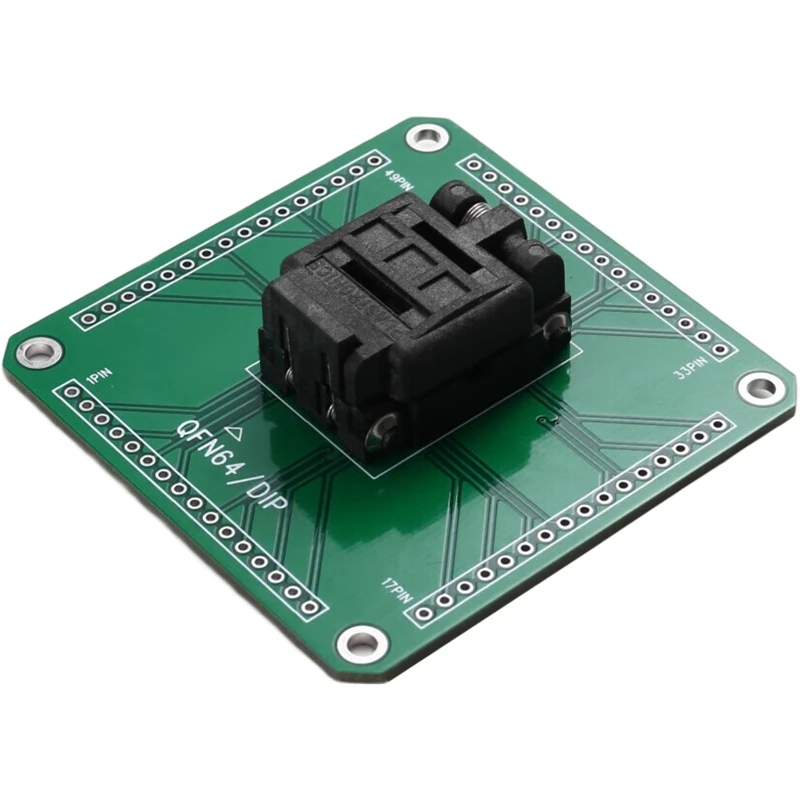 64QN50S19090 Plastronics Programming Adaper QFN64 to DIP IC Test and Burn in Socket 0.5mm Pitch Package Size 9x9mm-ABPX