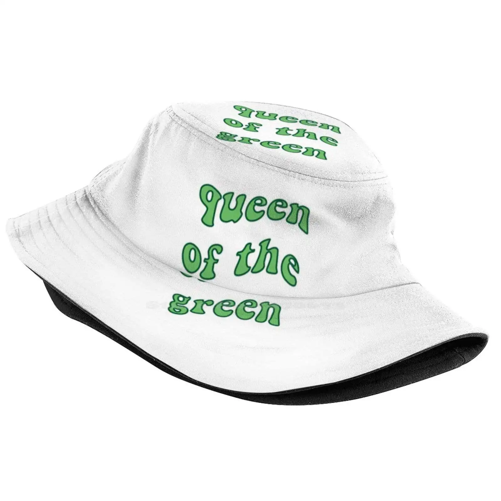 Queen Of The Green Sun Cap Fisherman Hat Bucket Hats Stoner 420 Girly Girl Power