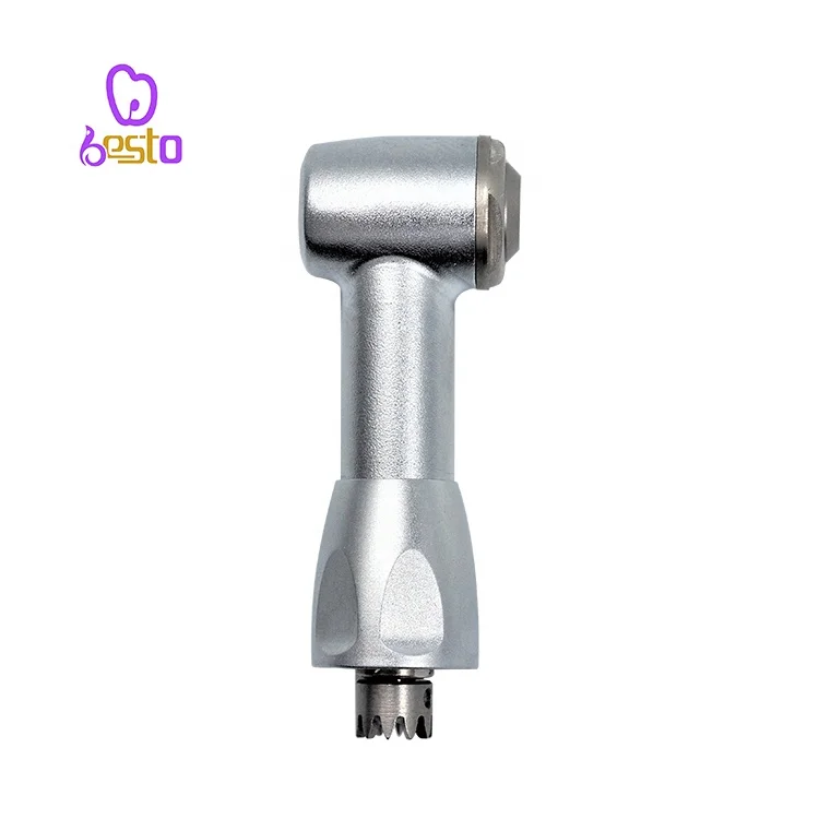 dent istry Equipment Push Button Contra Angle den tal Low Speed Handpiece E type 1:1 Blue Ring Compatible for 2.35mm Bur