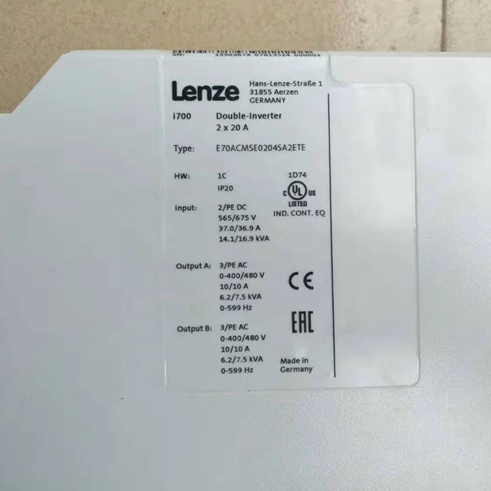 Lenze i700 E70ACMSE0204SA2ETE Double Inverter AC Drive