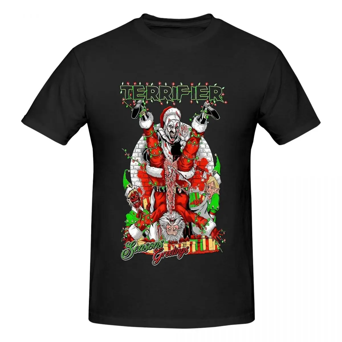 Terrifier Christmas Essential T-Shirt for Men Terrifier2 Vintage Cotton Tees O Neck Short Sleeve T Shirt Gift Idea Tops image 3