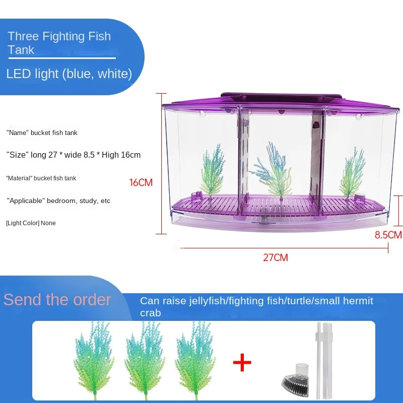 Mini Small Fish Tank Aquarium, Betta Box Betta Tank Office Fish Small Tropical Fish Tank