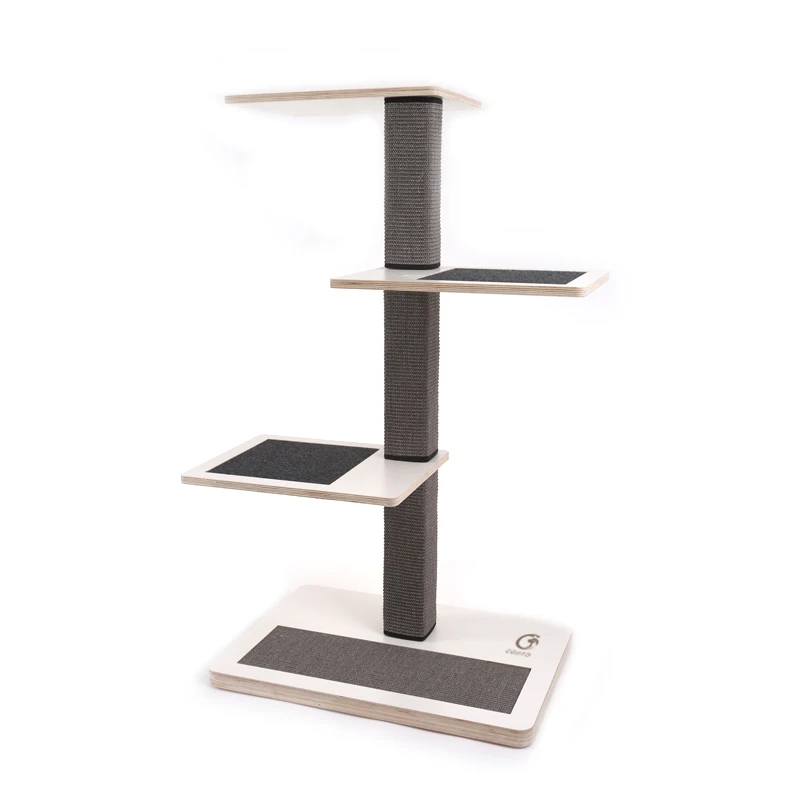 

Interactive Eco-Friendly Multi-Level Wood and Sisal Cat Tree Pet Toys with Scratching Posts for Movement & Exercise
