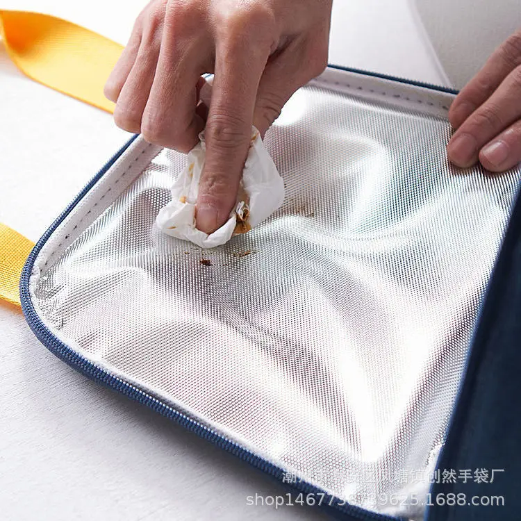 Fashion Insulated Cooler Bags Large Capacity Lunch Bento Tote Waterproof Oxford Cloth Food Storage Bag for Picnics Can Cooler