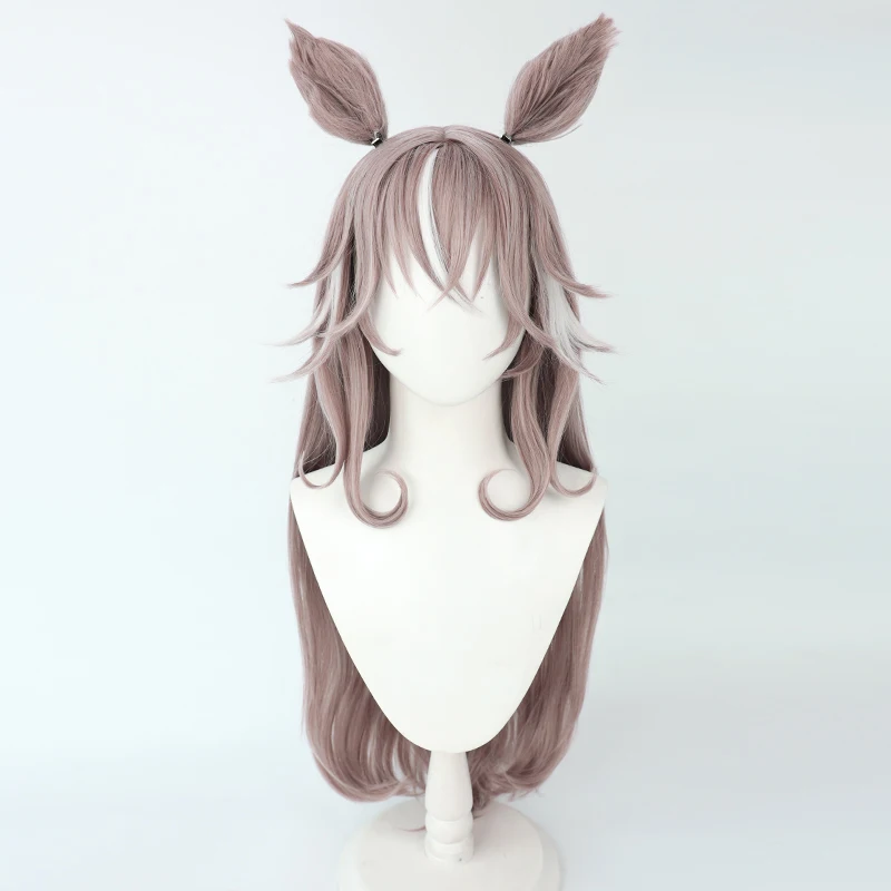 Juego de Anime Uma Musume: Pretty Derby Wonder Acute Cosplay peluca orejas cola disfraz de fiesta de Halloween Prop calor de pelo sintético