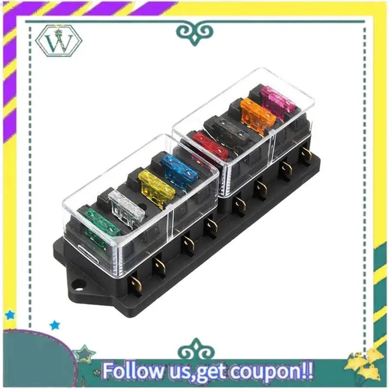 Customer Favorite 8-Way Car Medium Insert Fuse Box 8-Way Car Medium Size Plug-In Fuse Box Multi-Way Insurance Box Mp