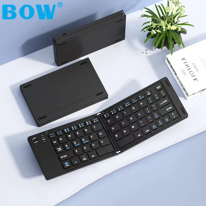 

Мини-клавиатура B.O.W, складная беспроводная связь Bluetooth для мобильного телефона, планшета — iOS, Android, Windows, компактная портативная клавиатура, совместимая с ПК